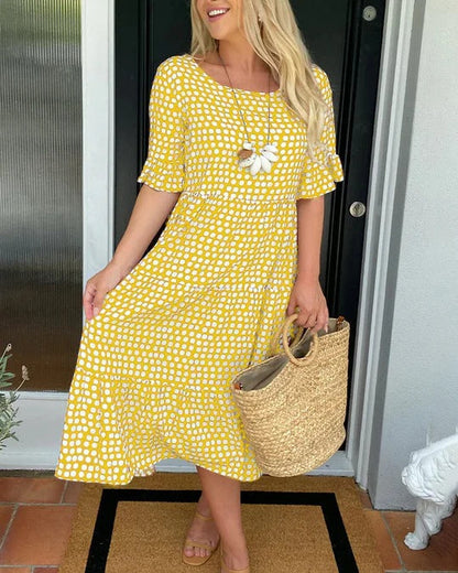 Liesbeth™ | Relaxed Tiered Midi Jurk 