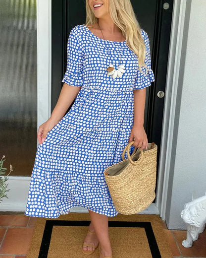 Liesbeth™ | Relaxed Tiered Midi Jurk 