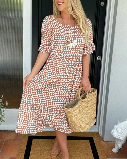 Liesbeth™ | Relaxed Tiered Midi Jurk 