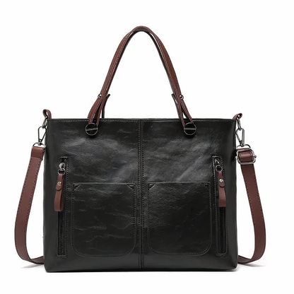 Dunya™|Vintage Stijl Leren Schoudertas