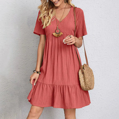 Jasmijn™ | Boho Chic Mini Jurk Met Ruches 