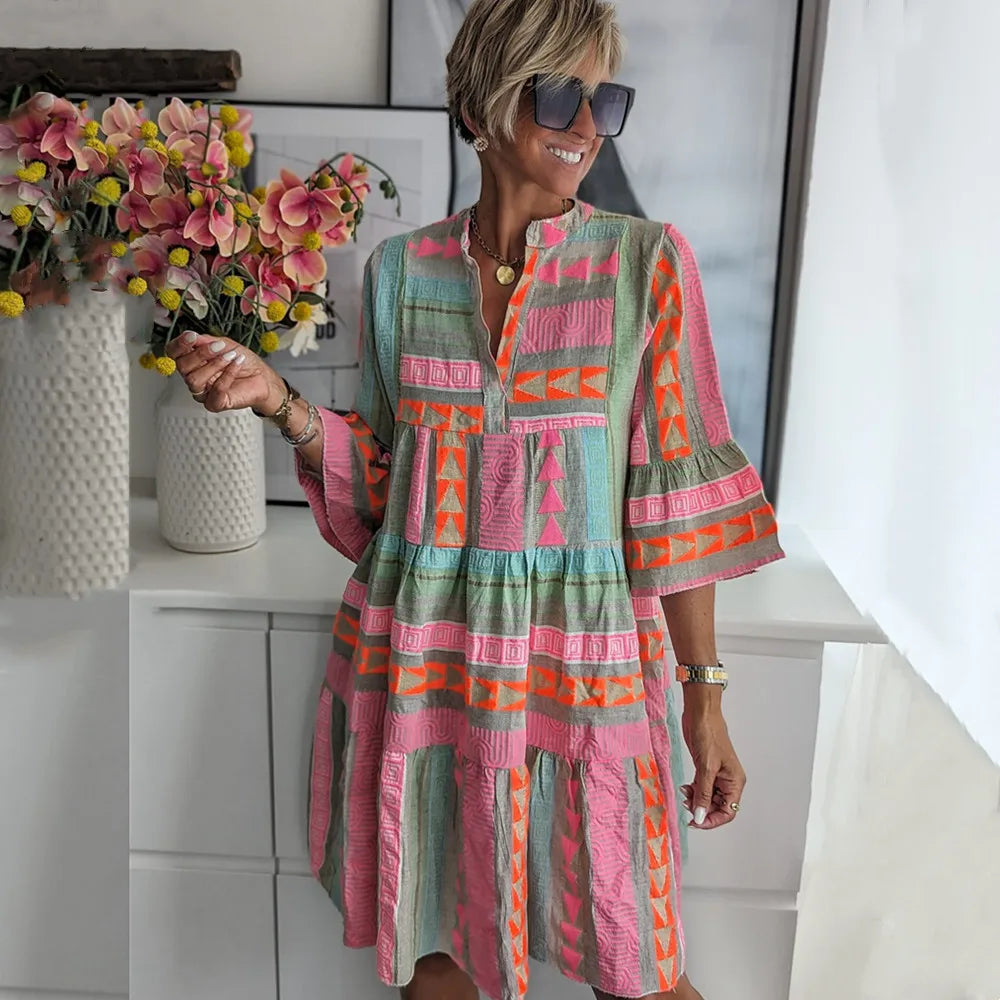 Marijke™ | Boho Stappen Swingjurk