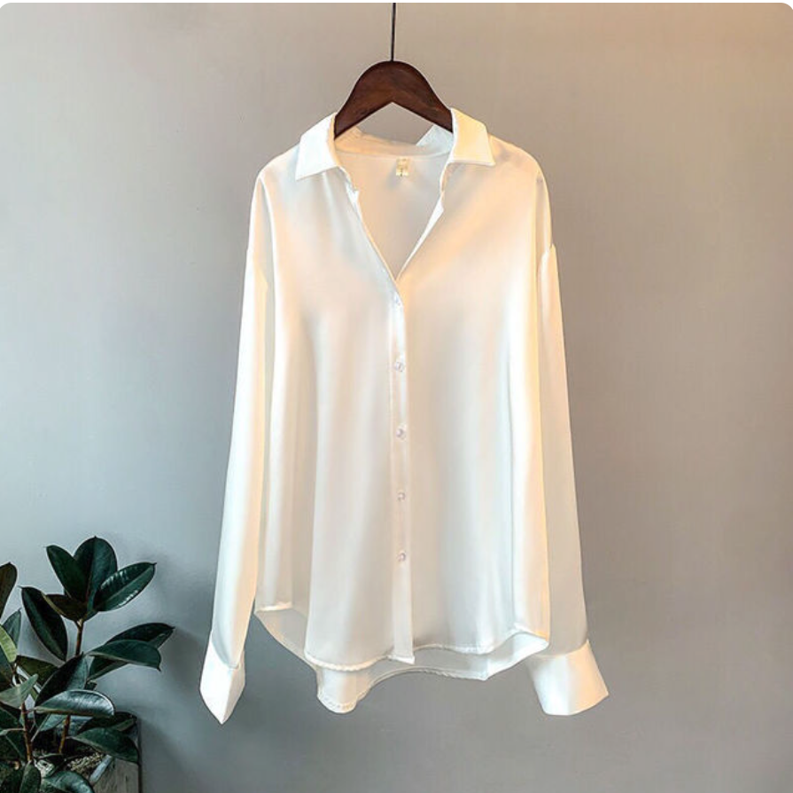 Monica™| Satijnen Damesblouse