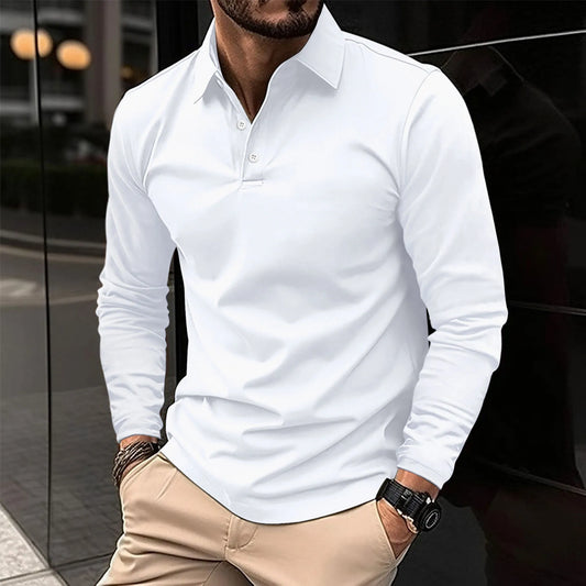 Pieter™|Casual Polo Shirt Met Lange Mouwen