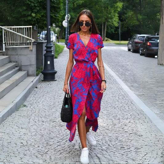 Saskia™ | Elegante V-hals Jurk 