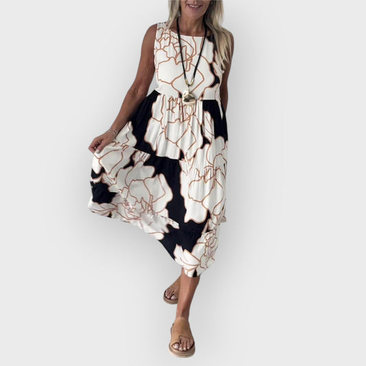 Lieke™ | Off-Shoulder Jurk met Bloemenprint  
