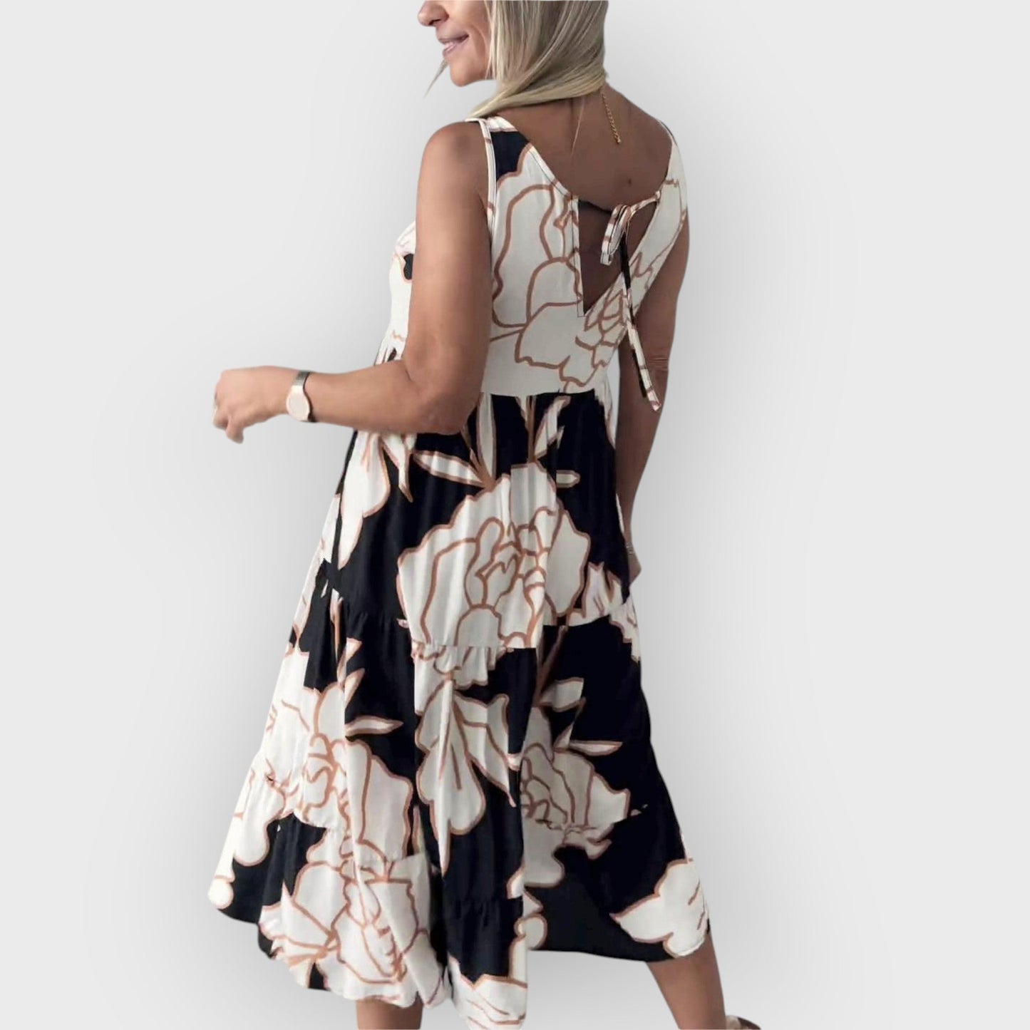 Lieke™ | Off-Shoulder Jurk met Bloemenprint  