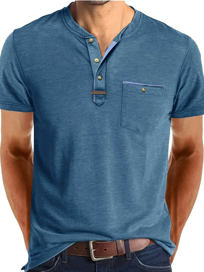 Roel™ | Elegant Ronde Hals T-shirt Met Zak 