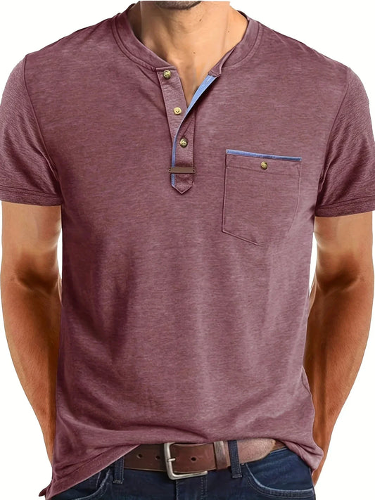 Roel™ | Elegant Ronde Hals T-shirt Met Zak 