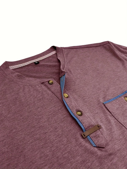 Roel™ | Elegant Ronde Hals T-shirt Met Zak 