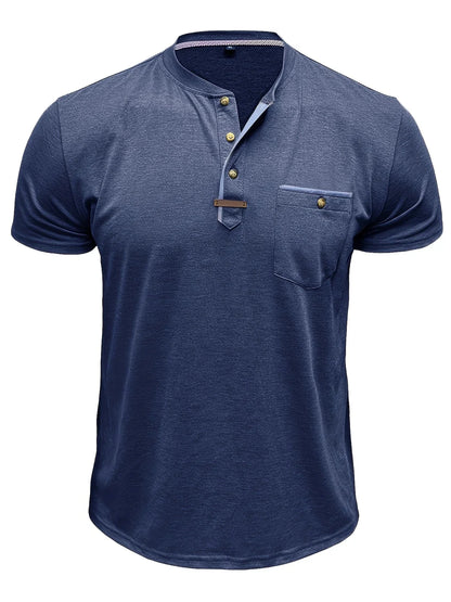 Roel™ | Elegant Ronde Hals T-shirt Met Zak 