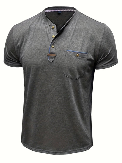 Roel™ | Elegant Ronde Hals T-shirt Met Zak 