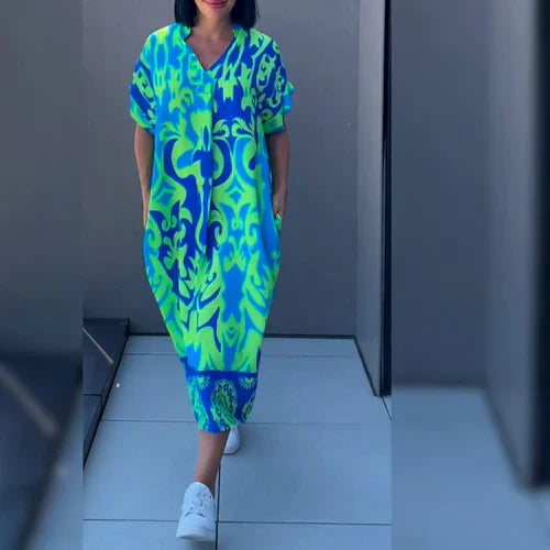 Hannah™ | Elegante Jurk Met Print
