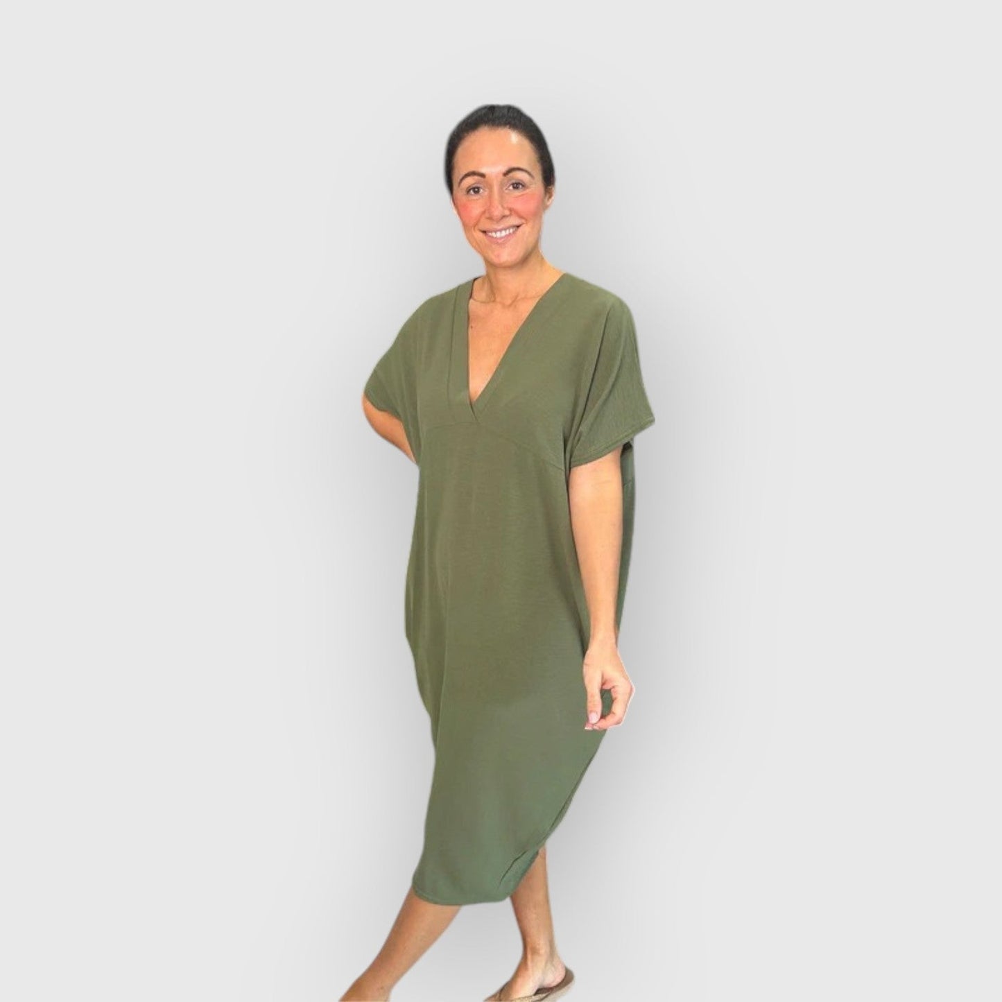 Maud™ | Short Sleeve Midi-jurk