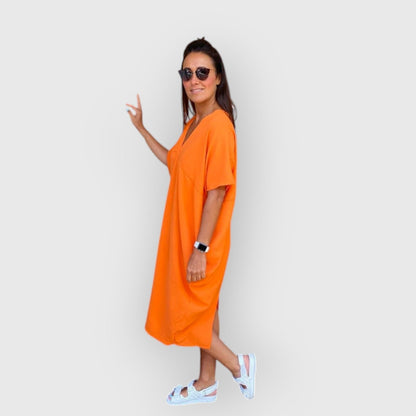 Maud™ | Short Sleeve Midi-jurk