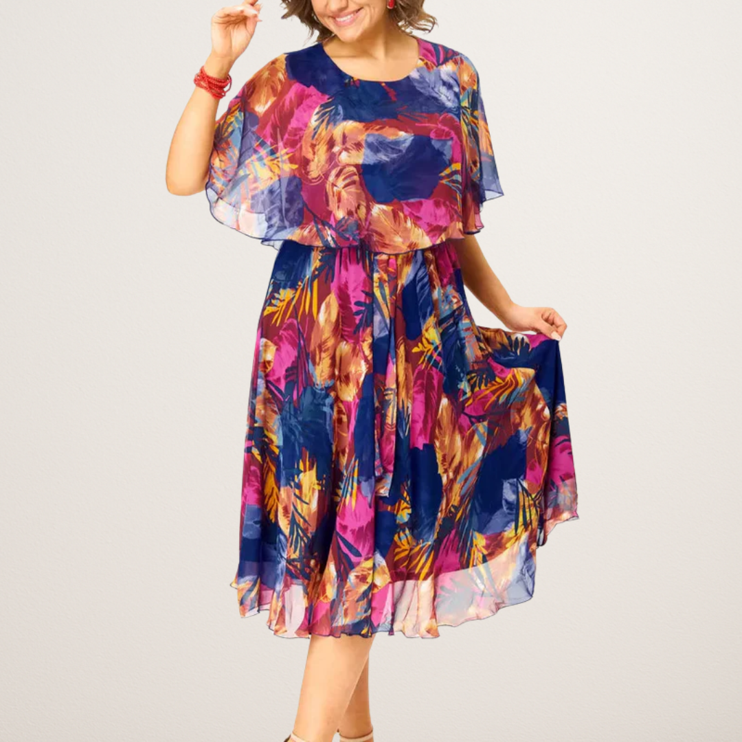 Mariska™ | Comfortabele Plus Size Chiffon Jurk 