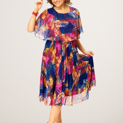 Mariska™ | Comfortabele Plus Size Chiffon Jurk 